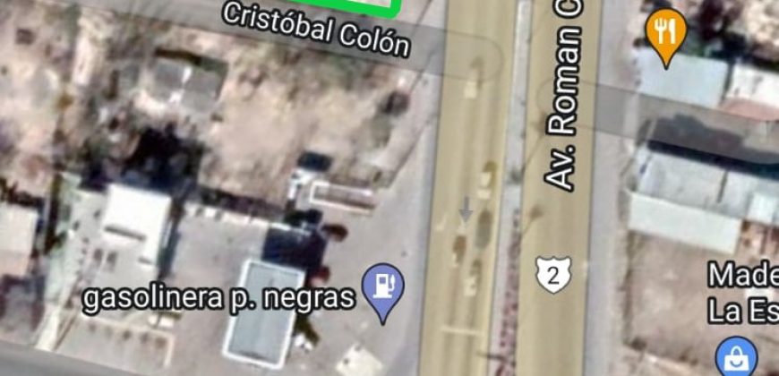 RENTA terreno esquina sobre Ampliación Román Cepeda rumbo al Ejido Piedras Negras, carretera a Cd. Acuña.